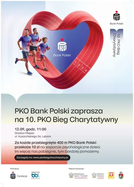 10. PKO Bieg Charytatywny w Lęborku – dołącz i pomagaj! — Lębork, 12 września 2026